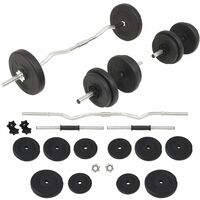 Juego de barras y pesas 30 kg vidaXL