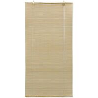 Persiana enrollable de bambú color natural 80x220 cm vidaXL