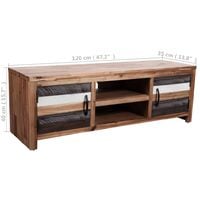 vidaXL Mueble para TV de madera maciza de acacia 120x35x40 cm - Marrón