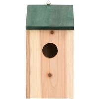 vidaXL Casa para pájaros 4 unidades madera 12x12x22 cm - Beige