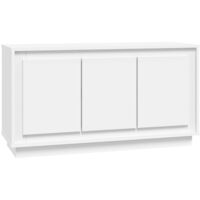 Aparador madera contrachapada blanco 102x35x55 cm vidaXL