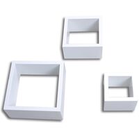 Set de 3 estantes en forma de cubo blanco - Blanco