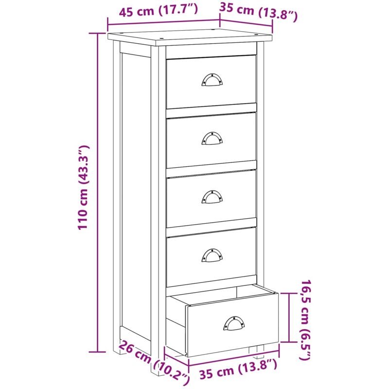 CabinetRTA Cassettiera Estraibile In Legno Con Chiusura Ammortizzata - 45,7x21,7 Cm, Finitura Naturale, Per Dispensa E Cucina