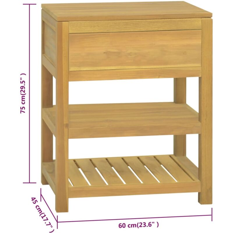 [en.casa] Mobiletto Da Parete In Bambù - Armadietto Sospeso Per Bagno, 50x33x20 Cm, Con Anta E Ripiano
