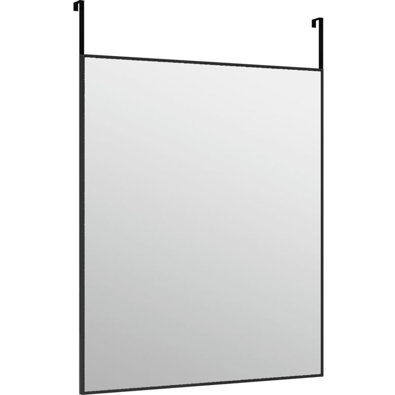 Specchio da Porta Nero 50x60 cm in Vetro e Alluminio vidaXL