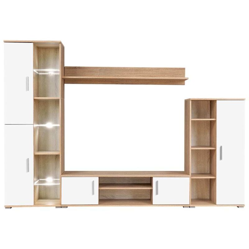 1938855 CREDENZA CON LED Rovere Sonoma 72x34x61 cm in Legno Multistrato