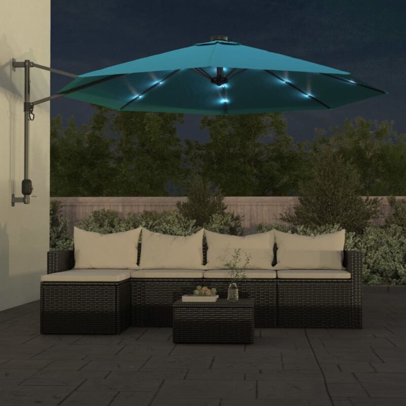 VIDAXL - Ombrellone A Parete Giallo 290 Cm