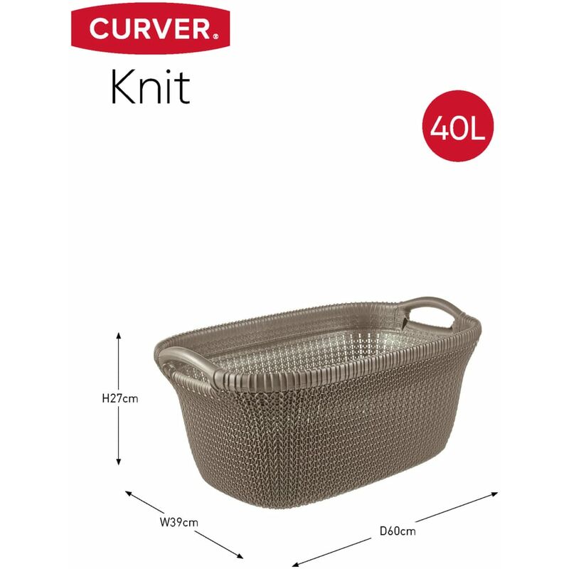 Curver Cesto biancheria in Maglia Marrone 