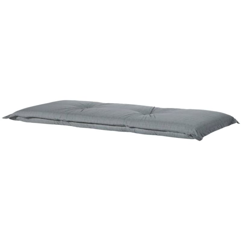 Cuscino Per Panca Con Lacci Di Fissaggio - 110x45x5 Cm, Grigio, Fodera In Lino/Cotone, Antiscivolo, Per Panche Da Giardino E Interne