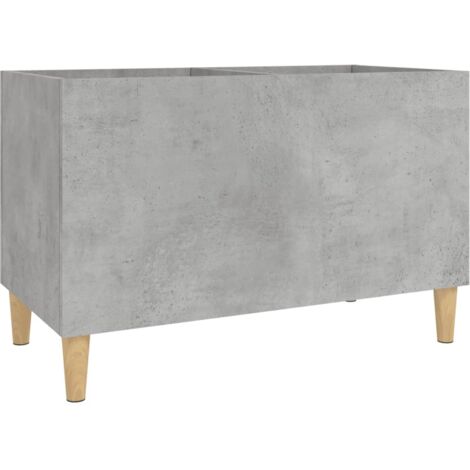 vidaXL Mobile Porta Dischi Grigio Cemento 74,5x38x48 Legno Multistrato