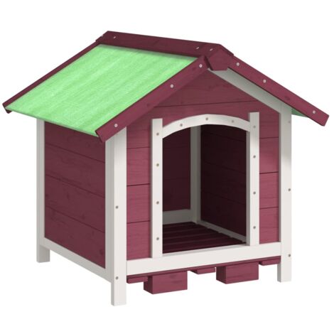 vidaXL Cuccia per Cani Moka 65x65x61,5 cm in Legno Massello di Pino (1/5)
