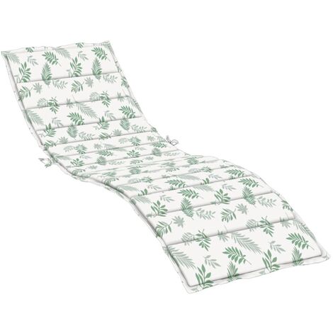 Cuscino per Lettino con Motivo a Foglie in Tessuto Oxford vidaXL