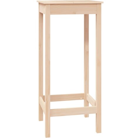 vidaXL Tavolo da Bar 50x50x110 cm in Legno Massello di Pino