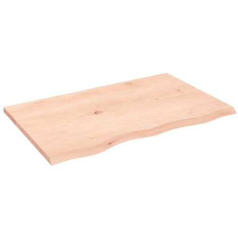 vidaXL Ripiano a Parete 80x50x2 cm Legno Massello Rovere Non Trattato
