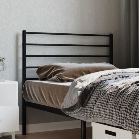 Furniture Limited - Testiera in Metallo Nero 80 cm