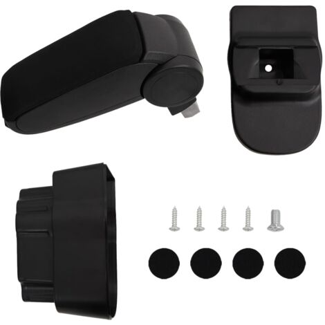 vidaXL Bracciolo per Auto Nero 12x37x(31-48) cm in ABS