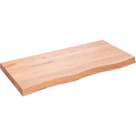 Ripiano Muro Marrone 100x50x(2-6) cm Massello Rovere Trattato vidaXL