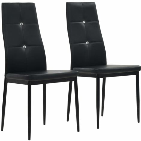 Sedie da Pranzo 2 pz Nere in Similpelle vidaXL (1/5)