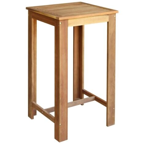 SKM Tavolino da Bar in Legno Massello di Sheesham 115x55x107cm