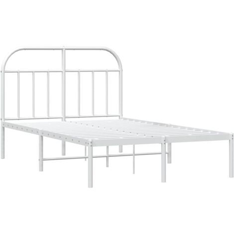 Testiera In Metallo Bianco VidaXL 100 Cm – Design Classico Per Letto, Struttura In Acciaio