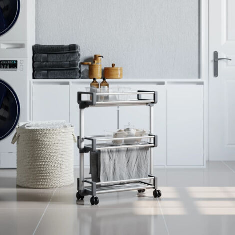 Carrello Portaoggetti 59x20x75 cm in Alluminio vidaXL (1/5)