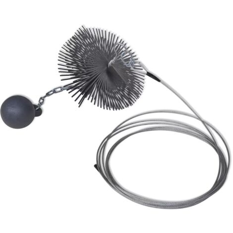 Spazzola Rotonda per Canna Fumaria Diam 25 cm vidaXL