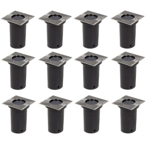 Faretti Carrabili da Esterno 12 pz Quadrati vidaXL