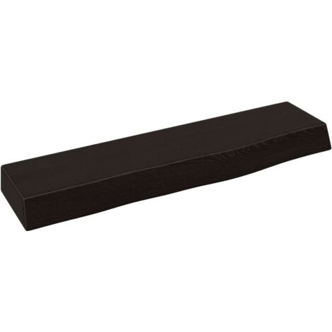 vidaXL Ripiano Muro Marrone Scuro 40x10x4 cm Massello Rovere Trattato