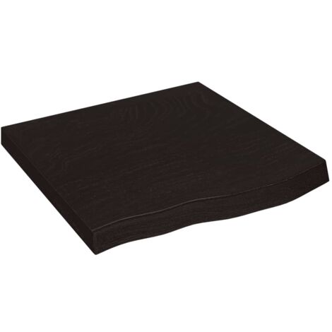 vidaXL Ripiano Marrone Scuro 60x60x(2-6) cm Massello Rovere Trattato