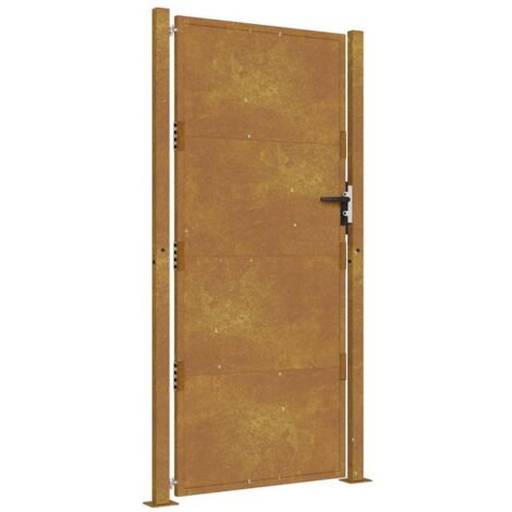 vidaXL Cancello da giardino 105x205 cm in acciaio Corten