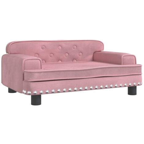 vidaXL Lettino per Cani Rosa 70x45x30 cm in Velluto