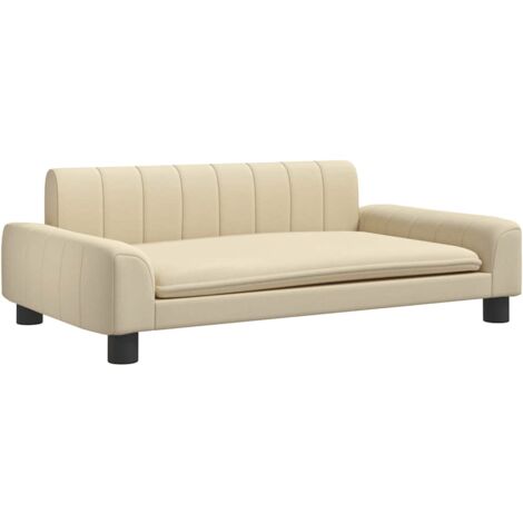 vidaXL Lettino per Cani Crema 90x53x30 cm in Similpelle