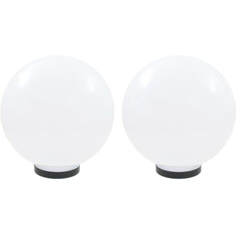 vidaXL Set Lampade a LED Sferiche 2 pz 30 cm in PMMA