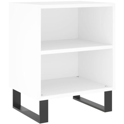 vidaXL Comodino Bianco 40x30x50 cm in Legno Multistrato (1/5)