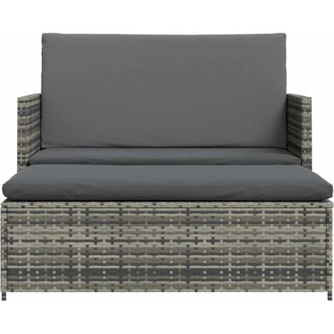 VidaXL Set Divani Da Giardino Su Pallet 2 Pezzi In Legno Di Pino Massello Con Cuscini Antracite, Tavolo Incluso, Arredo Rustico Per Esterni E Terrazzo