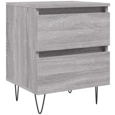 Comodino Grigio Sonoma 40x35x50 cm in Legno Multistrato vidaXL