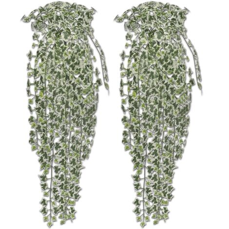 vidaXL Edera Variegata Artificiale 2 pz Cespuglio 90 cm (1/2)