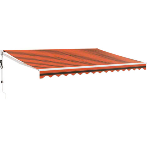 Tenda Sole Automatica Retrattile Arancione e Marrone 4,5x3 m vidaXL