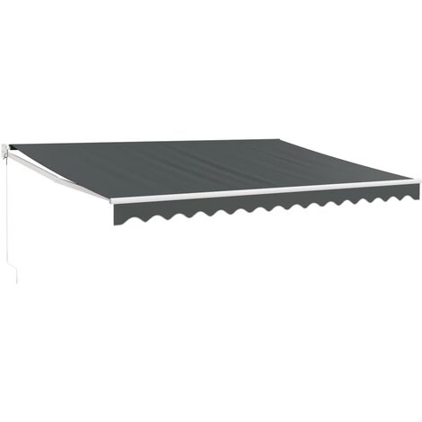 Tenda da Sole Retrattile Antracite 4x3 m in Tessuto e Alluminio vidaXL