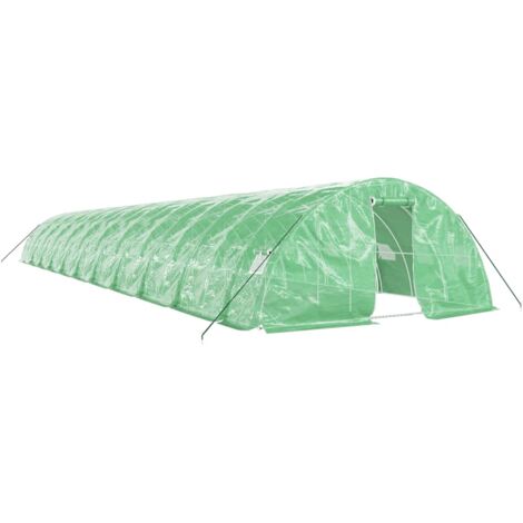 vidaXL Serra con Telaio in Acciaio Verde 110 m² 22x5x2,3 m