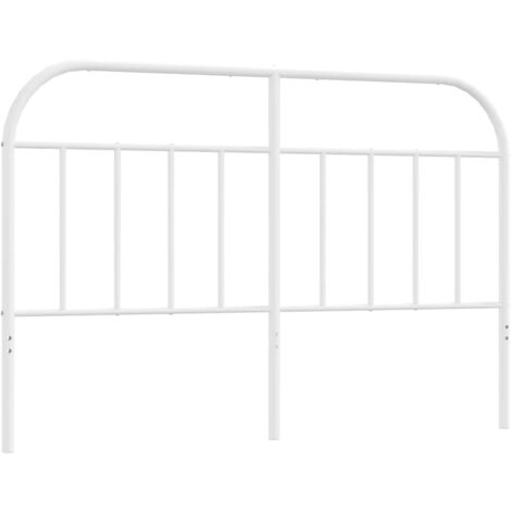 vidaXL Testiera di Ricambio in Metallo Bianco 150 cm (1/5)