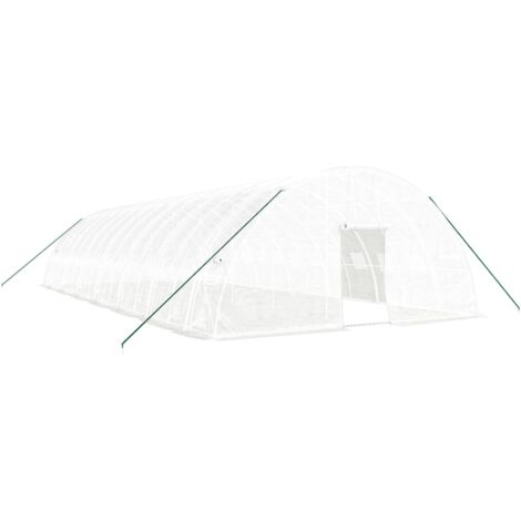 Serra con Telaio in Acciaio Bianco 84 m² 14x6x2,85 m vidaXL