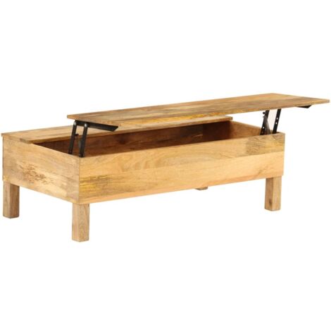 vidaXL Tavolino da Salotto in Legno Massello di Mango 110x55x35 cm (1/5)