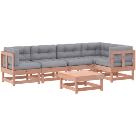 vidaXL Set Divani Giardino 6 pz con Cuscini Legno Massello di Douglas (1/5)