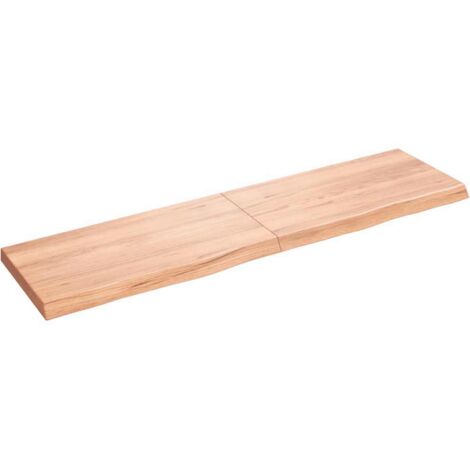 vidaXL Ripiano Muro Marrone 120x30x(2-4) cm Massello Rovere Trattato (1/5)