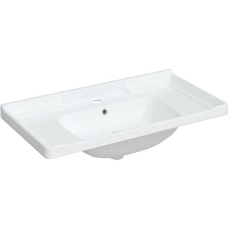 Lavandino da Bagno Bianco 91,5x48x23cm Rettangolare in Ceramica vidaXL