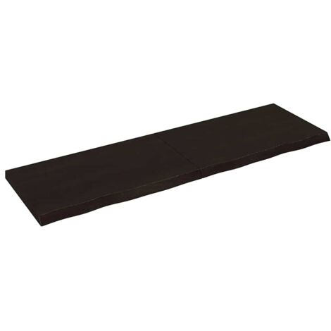 vidaXL Ripiano Marrone Scuro 200x60x(2-6) cm Massello Rovere Trattato