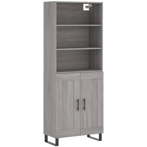 Credenza Grigio Sonoma 69,5x34x180 cm in Legno Multistrato vidaXL (1/5)