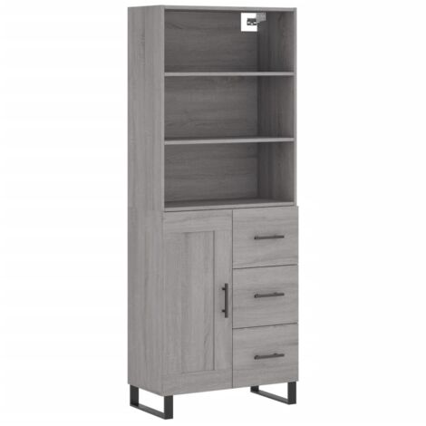 Credenza Grigio Sonoma 69,5x34x180 cm in Legno Multistrato vidaXL (1/5)