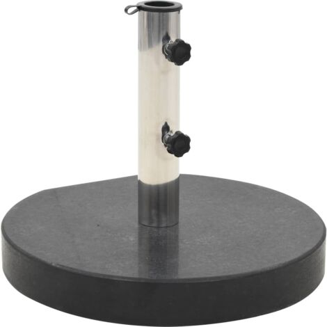 Base per Ombrellone in Granito 28,5 kg Circolare Nera vidaXL